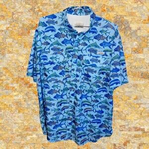 Ocean Coast Mens XL Vented Fish Cruise Fishing Shirt Travel T03